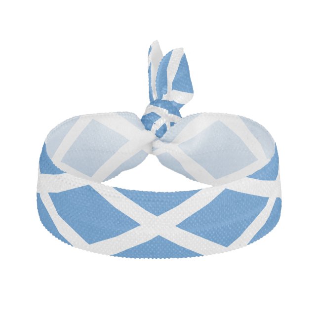 Scotland Flag Design Ribbon Hair Tie (Front)