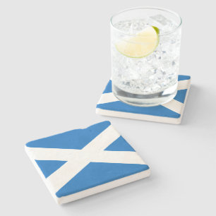 Scotland Flag Design Stone Coaster