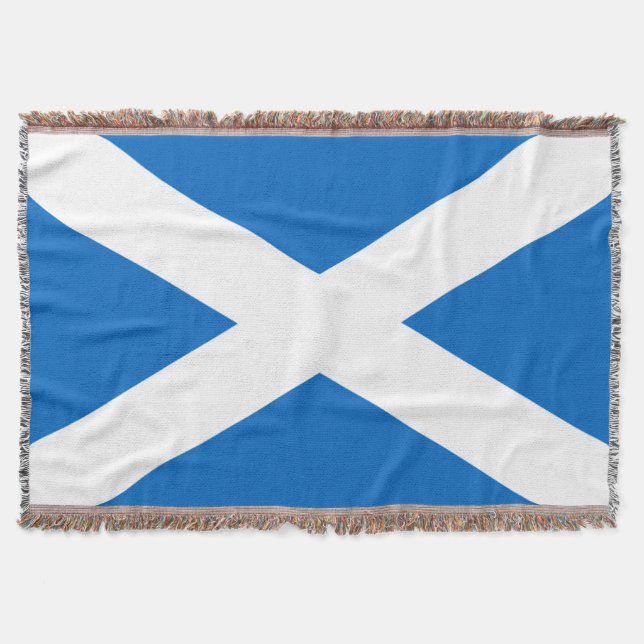 Scotland Flag Design Throw Blanket (Front)