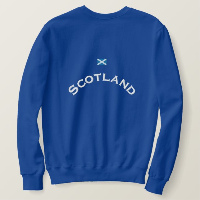 Scotland Flag Embroidered Sweatshirt (Design Back)