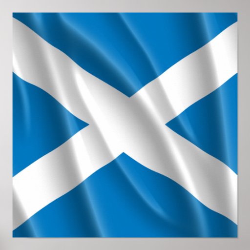 SCOTLAND FLAG FLYING POSTER | Zazzle