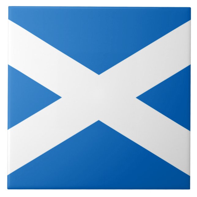 Scotland Flag Freedom Ceramic Tile (Front)