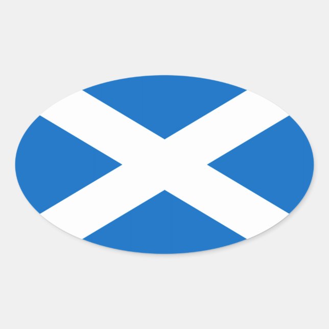Scotland Flag Freedom Oval Sticker (Front)