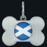 Scotland Flag Freedom Pet Tag<br><div class="desc">A bold Scottish flag design on a  great custom gift. 
 
 Embroidery designs are available in a selection of popular color options.  

 



 
Use the "Ask this Designer" link to contact us with your special design requests or for some assistance with your customization project.</div>