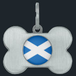 Scotland Flag Freedom Pet Tag<br><div class="desc">A bold Scottish flag design on a  great custom gift. 
 
 Embroidery designs are available in a selection of popular color options.  

 



 
Use the "Ask this Designer" link to contact us with your special design requests or for some assistance with your customization project.</div>