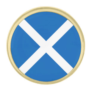 Scotland Flag Gold Finish Lapel Pin
