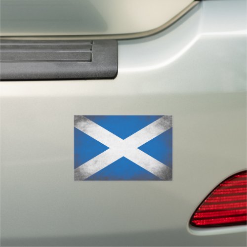 Scotland Flag Grunge Car Magnet