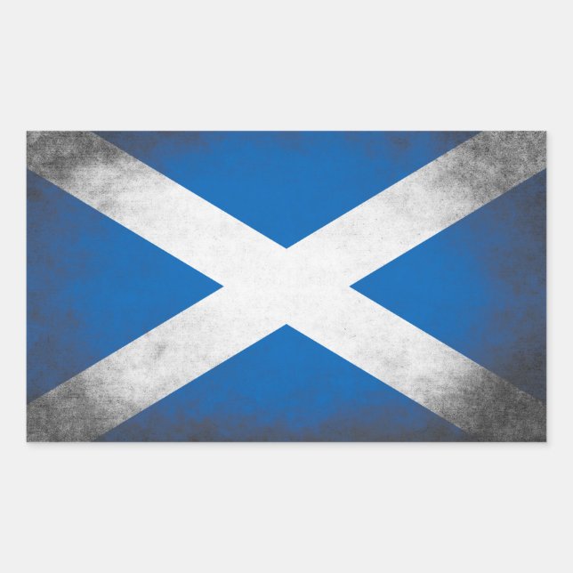 Scotland Flag Grunge Rectangular Sticker (Front)