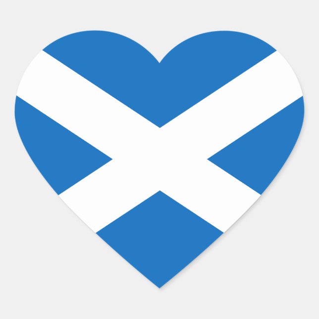 Scotland Flag Heart Sticker (Front)
