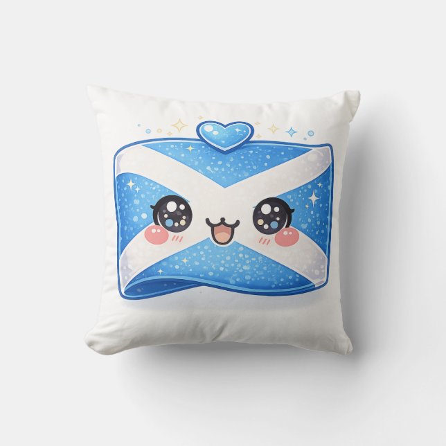 Scotland Flag Kawaii Cushion Pillow (Front)