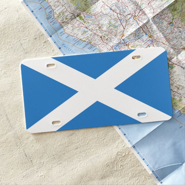 Scotland Flag License Plate (In Situ)