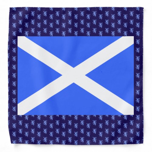 Scotland Flag Lion Rampant Pattern Bandana