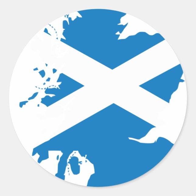 Scotland flag map classic round sticker (Front)