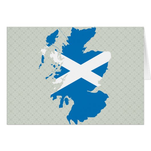 Scotland Flag Map full size Cards (Front Horizontal)
