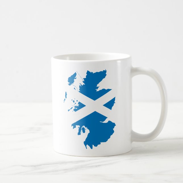 Scotland Flag Map full size Coffee Mug (Right)