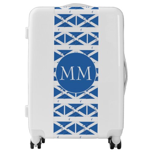 SCOTLAND Flag Map  Saltire  Monogram Luggage