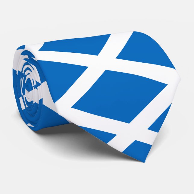 Scotland flag neck tie (Rolled)
