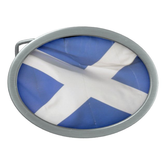 scotland flag oval belt buckle (Front)