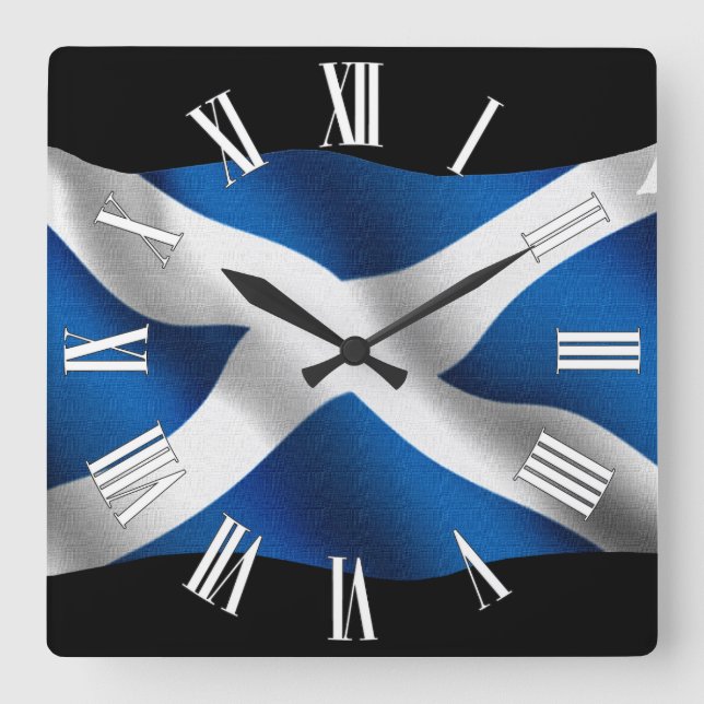 SCOTLAND Flag Proud Scots Patriotic Wall Clock (Front)
