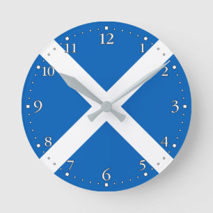 Scotland Flag Round Clock