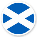 Scotland Flag Round Sticker