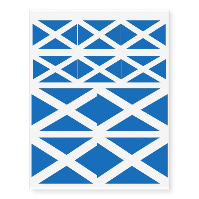Scotland Flag Scottish Patriotic Temporary Tattoos (Front)