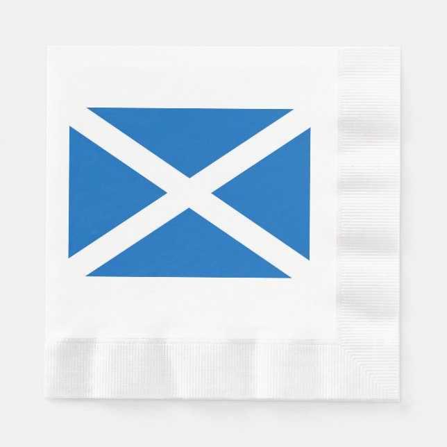 Scotland flag Scottish Saltire Paper Napkins (Front)