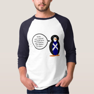 Scotland Flag Wildlife Penguin Personalized Gift T-Shirt