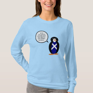 Scotland Flag Wildlife Penguin Personalized Gift T-Shirt