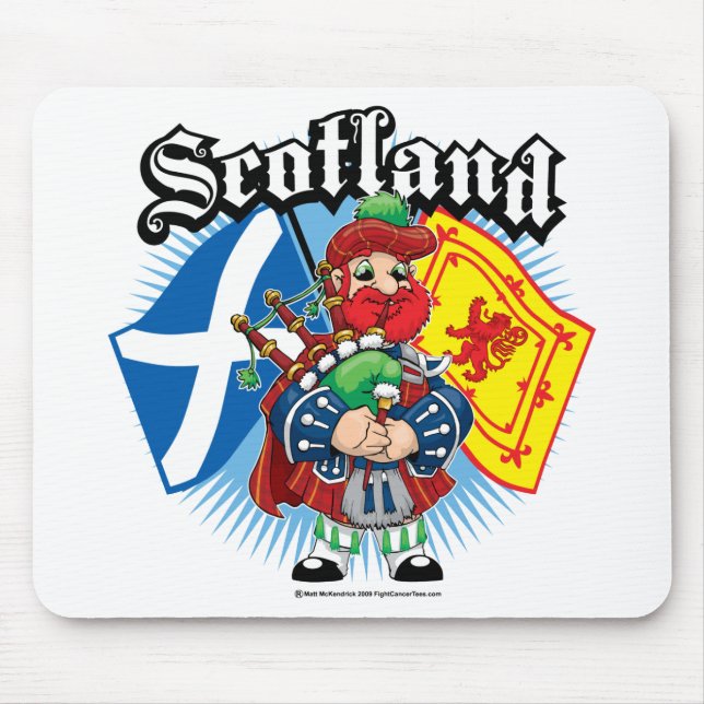 Scotland Flags and Piper Mouse Pad (Front)