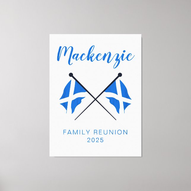 Scotland Flags Family Reunion  Canvas Print (Front)