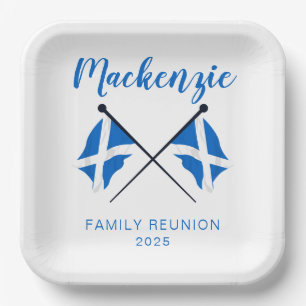 Scotland Flags Family Reunion  Paper Plates