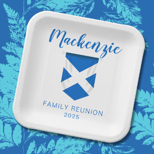 Scotland Flags Family Reunion Paper Plates