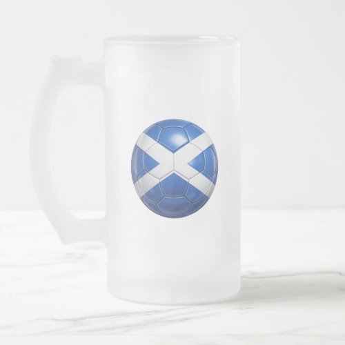 Scotland Football Flag Frosted Glass Mug