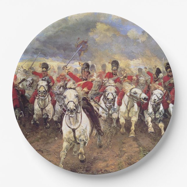 Scotland For Ever (Cavalry Officers) (Military) Paper Plates (Front)