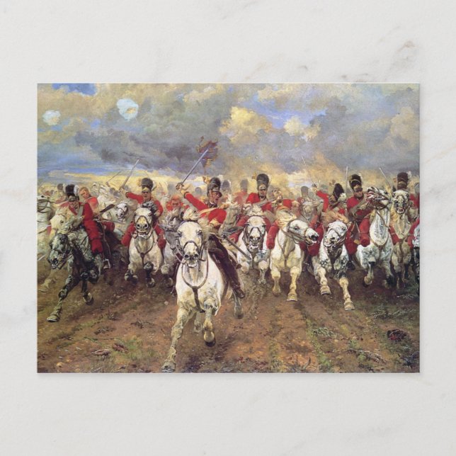 Scotland For Ever (Cavalry Officers) (Military) Postcard (Front)