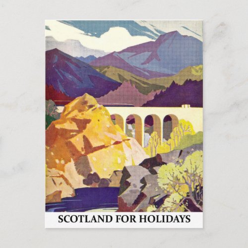 Scotland for holidays postcard