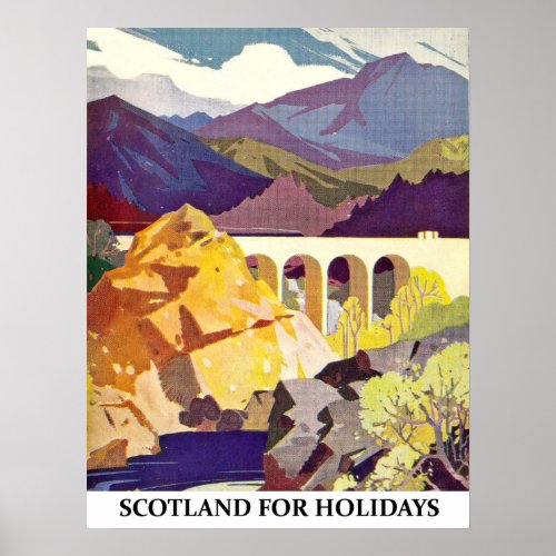 Scotland for holidays poster