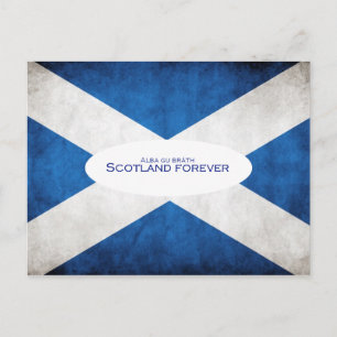 Scotland Forever Alba Gu Brath Flag Postcard