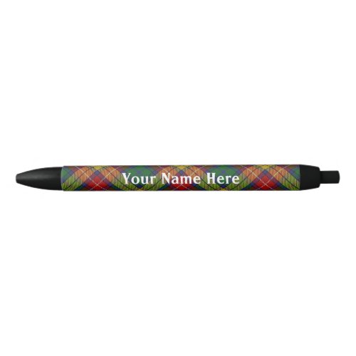 Scotland Forever Clan Buchanan Tartan Black Ink Pen