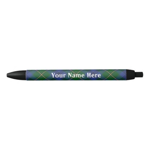 Scotland Forever Clan Johnstone Johnston Tartan Black Ink Pen