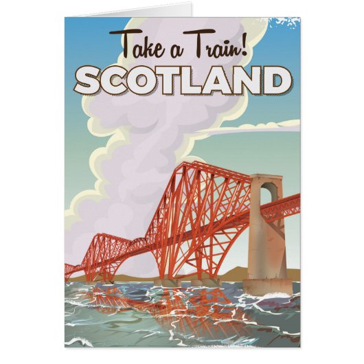 Scotland Fourth Bridge Travel poster. Cards (Front)