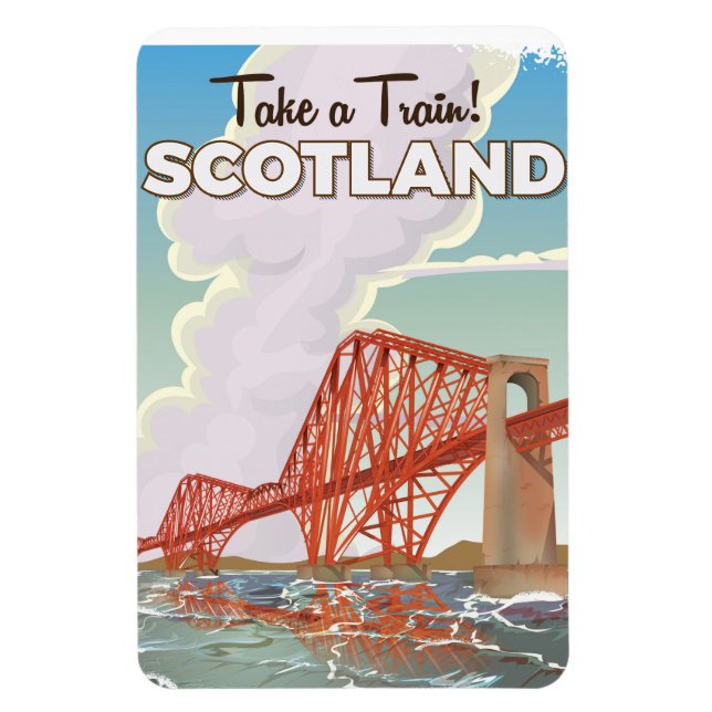 Scotland Fourth Bridge Travel poster. Magnet (Vertical)