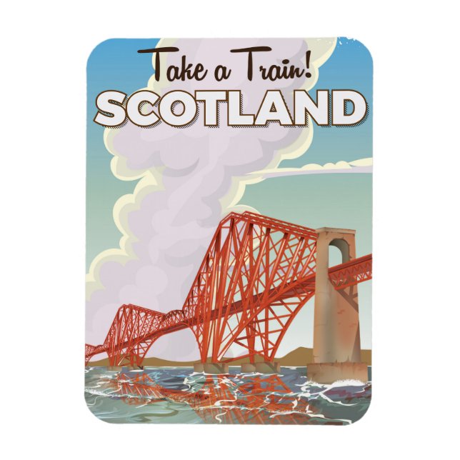 Scotland Fourth Bridge Travel poster. Magnet (Vertical)