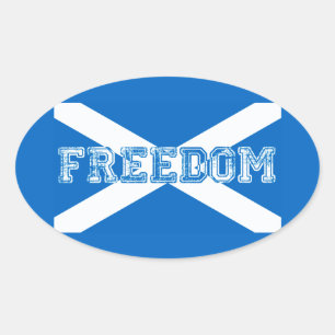 Scotland Freedom Oval Sticker