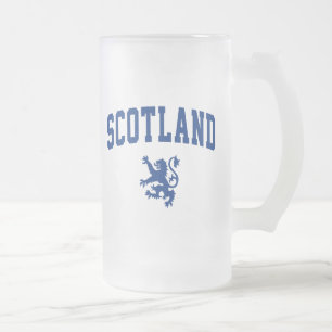 Scotland Frosted Glass Beer Mug