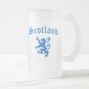 Scotland Frosted Glass Beer Mug