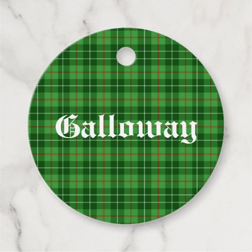 Scotland Galloway District Tartan Personalized Favor Tags