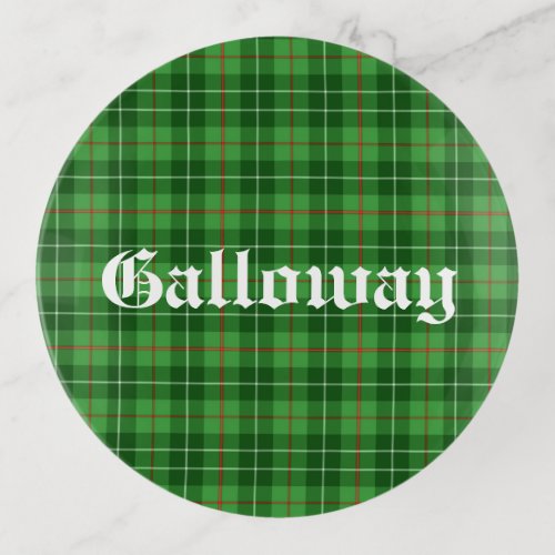 Scotland Galloway District Tartan Personalized Trinket Tray