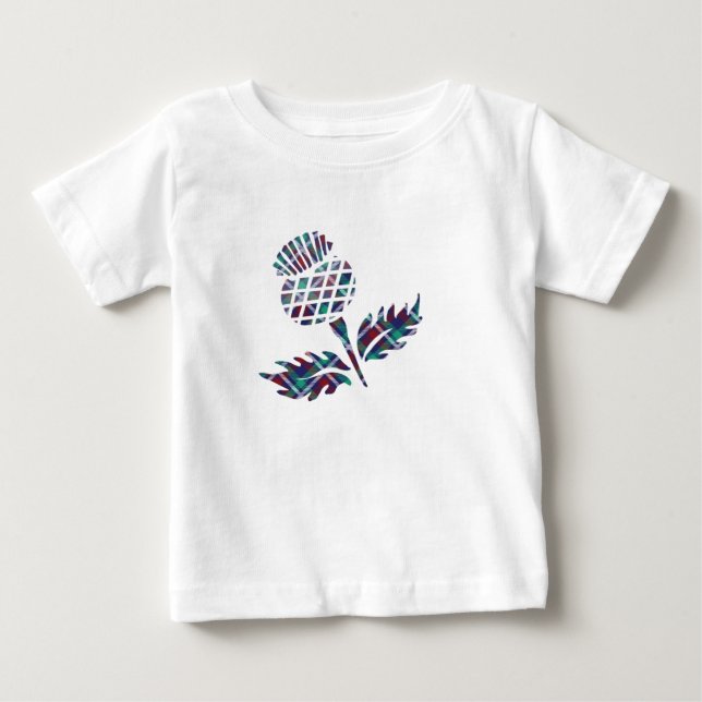 Scotland Gifts Scottish Thistle Tartan Plaid Gift Baby T-Shirt (Front)